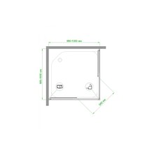 Душевой уголок Royal Bath HPD 100х100 RB100HPD-T-BL профиль Черный стекло прозрачное