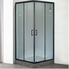 Душевой уголок Royal Bath HPD 100х100 RB100HPD-C-BL профиль Черный стекло матовое