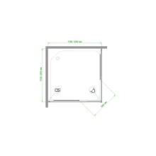 Душевой уголок Royal Bath HPD 120х120 RB1212HPD-T-BL профиль Черный стекло прозрачное