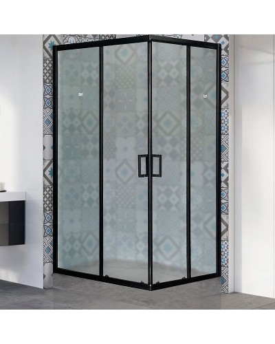 Душевой уголок Royal Bath HPD 100х80 RB8100HPD-C-BL профиль Черный стекло матовое