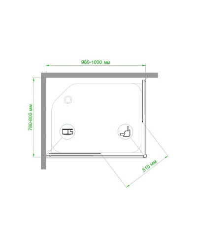 Душевой уголок Royal Bath HPD 100х80 RB8100HPD-C-BL профиль Черный стекло матовое
