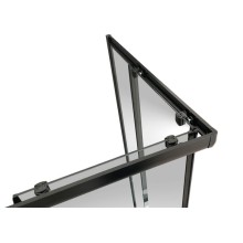 Душевой уголок Royal Bath HPD 100х80 RB8100HPD-C-BL профиль Черный стекло матовое