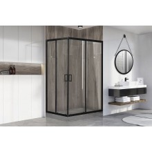 Душевой уголок Royal Bath HPD 120х80 RB8120HPD-T-BL профиль Черный стекло прозрачное