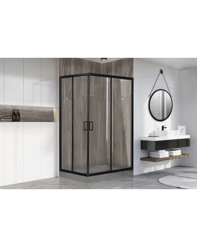Душевой уголок Royal Bath HPD 120х80 RB8120HPD-T-BL профиль Черный стекло прозрачное