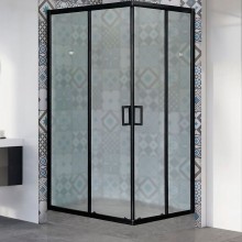 Душевой уголок Royal Bath HPD 120х100 RB1120HPD-C-BL профиль Черный стекло матовое