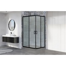 Душевой уголок Royal Bath HPD 120х100 RB1120HPD-C-BL профиль Черный стекло матовое