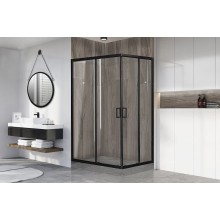 Душевой уголок Royal Bath HPD 110х80 RB8110HPD-T-BL профиль Черный стекло прозрачное