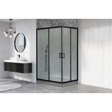 Душевой уголок Royal Bath HPD 110х80 RB8110HPD-C-BL профиль Черный стекло матовое