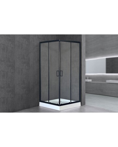 Душевой уголок Royal Bath HP 90х90 RB90HP-T-BL профиль Черный стекло прозрачное