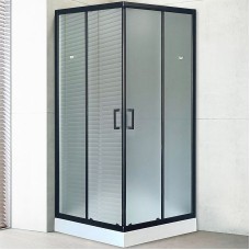 Душевой уголок Royal Bath HP 90х90 RB90HP-C-BL профиль Черный стекло матовое
