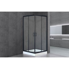 Душевой уголок Royal Bath HP 80х80 RB80HP-T-BL профиль Черный стекло прозрачное