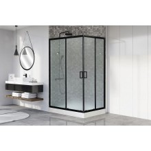 Душевой уголок Royal Bath HP 120х80 RB8120HP-C-BL-L профиль Черный стекло матовое