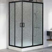 Душевой уголок Royal Bath HP 120х80 RB8120HP-C-BL-R профиль Черный стекло матовое