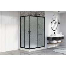 Душевой уголок Royal Bath HP 120х80 RB8120HP-C-BL-R профиль Черный стекло матовое