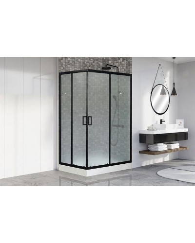 Душевой уголок Royal Bath HP 120х80 RB8120HP-C-BL-R профиль Черный стекло матовое