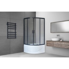 Душевой уголок Royal Bath ВК 100х100 RB100BK-T-BL профиль Черный стекло прозрачное