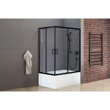Душевой уголок Royal Bath BP 120х80 RB8120BP-T-BL-R профиль Черный стекло прозрачное