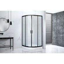 Душевой уголок Royal Bath НК 90х90 RB90HK-C-BL профиль Черный стекло матовое