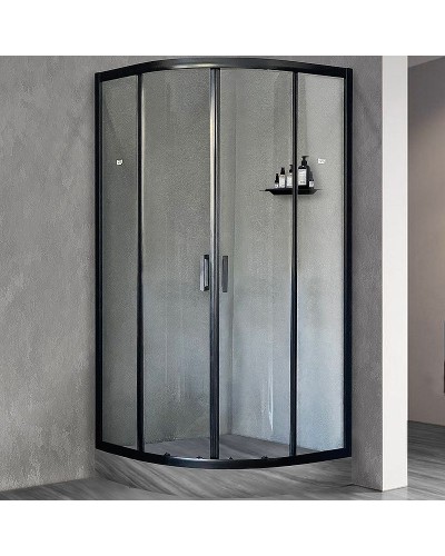 Душевой уголок Royal Bath HKD 90х90 RB90HKD-T-BL профиль Черный стекло прозрачное