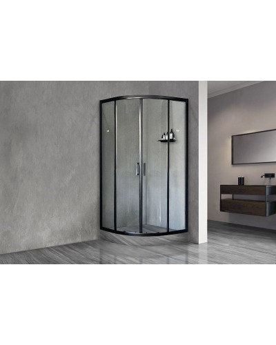 Душевой уголок Royal Bath HKD 90х90 RB90HKD-T-BL профиль Черный стекло прозрачное