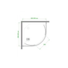 Душевой уголок Royal Bath HKD 90х90 RB90HKD-T-BL профиль Черный стекло прозрачное