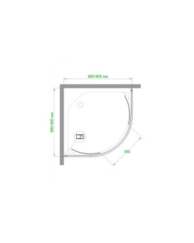 Душевой уголок Royal Bath HKD 90х90 RB90HKD-T-BL профиль Черный стекло прозрачное