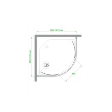 Душевой уголок Royal Bath HKD 100х100 RB100HKD-T-BL профиль Черный стекло прозрачное