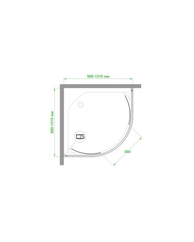 Душевой уголок Royal Bath HKD 100х100 RB100HKD-C-BL профиль Черный стекло матовое