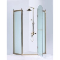 Душевой уголок 100х100 см Orans 1656B00 матовое с прозрачным узором