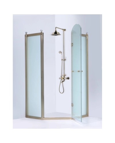 Душевой уголок 100х100 см Orans 1656B00 матовое с прозрачным узором