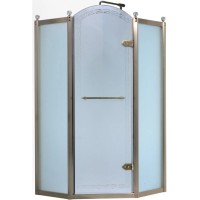 Душевой уголок 100х100 см Orans 1656B00 матовое с прозрачным узором