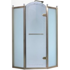 Душевой уголок 100х100 см Orans 1656B00 матовое с прозрачным узором