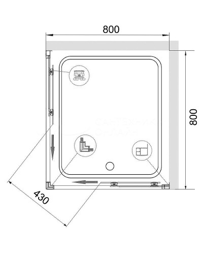 Душевой уголок RGW Classic CL-34 80х80 32093488-11 профиль Хром стекло прозрачное