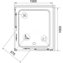 Душевой уголок RGW Classic CL-34 100х100 32093400-11 профиль Хром стекло прозрачное