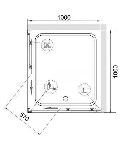 Душевой уголок RGW Classic CL-34 100х100 32093400-11 профиль Хром стекло прозрачное