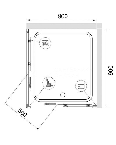 Душевой уголок RGW Classic CL-34 90х90 32093499-11 профиль Хром стекло прозрачное