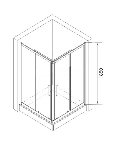 Душевой уголок RGW Classic CL-34B 90х90 32093499-14 профиль Черный стекло прозрачное