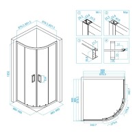 Душевой уголок RGW Classic CL-54 90х90 32095499-11 профиль Хром стекло прозрачное