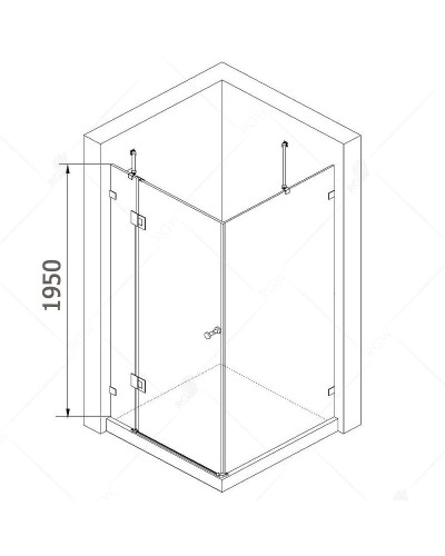 Душевой уголок RGW Hotel HO-044 120х90 350604492-11 петли Хром стекло прозрачное