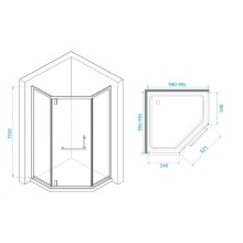 Душевой уголок RGW Hotel HO-084 100х100 350608400-11 профиль Хром стекло прозрачное