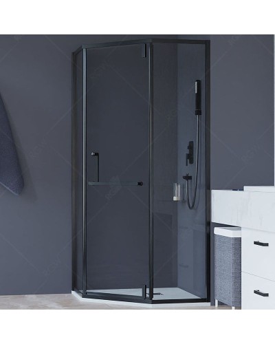Душевой уголок RGW Hotel HO-084B 100х100 350608400-14 профиль Черный стекло прозрачное