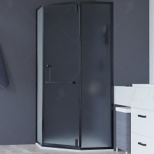 Душевой уголок RGW Hotel HO-084B 90х90 350608499-24 профиль Черный стекло матовое-сатинат