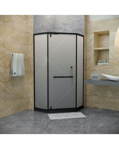 Душевой уголок RGW Hotel HO-084B 90х90 350608499-24 профиль Черный стекло матовое-сатинат
