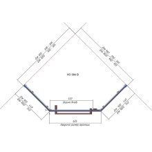 Душевой уголок RGW Hotel HO-084B 100х100 350608400-24 профиль Черный стекло матовое-сатинат