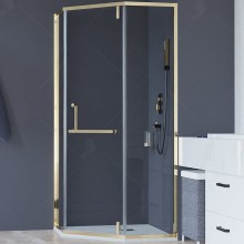 Душевой уголок RGW Hotel HO-084G 90х90 350608499-16 профиль Золото стекло прозрачное