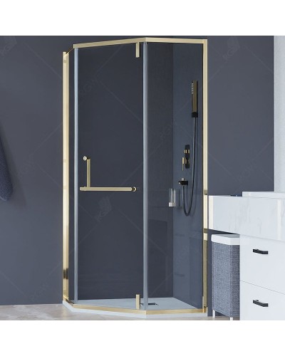 Душевой уголок RGW Hotel HO-084G 90х90 350608499-16 профиль Золото стекло прозрачное