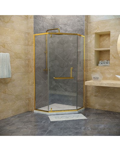 Душевой уголок RGW Hotel HO-084G 90х90 350608499-16 профиль Золото стекло прозрачное