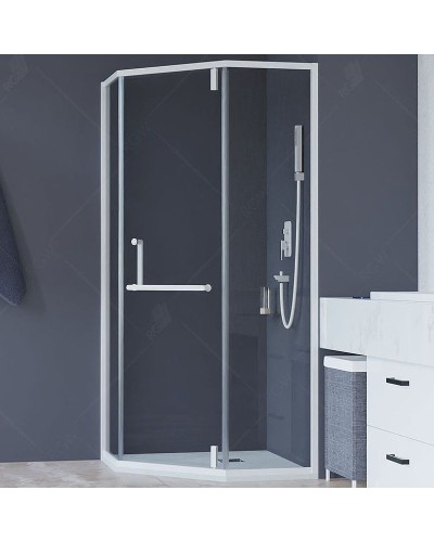 Душевой уголок RGW Hotel HO-084W 90х90 350608499-15 профиль Белый стекло прозрачное