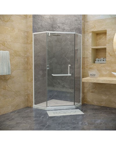Душевой уголок RGW Hotel HO-084W 90х90 350608499-15 профиль Белый стекло прозрачное
