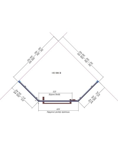 Душевой уголок RGW Hotel HO-084W 100х100 350608400-15 профиль Белый стекло прозрачное